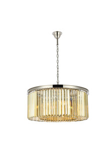 Sydney Eight Light Chandelier in Polished nickel (173|1238D31PN-GT/RC)