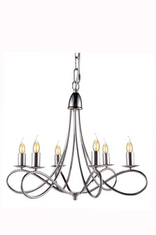 Lyndon Six Light Pendant in Polished Nickel (173|1452D22PN)