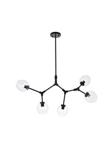 Cavoli Five Light Chandelier in Black (173|1712D42BK)