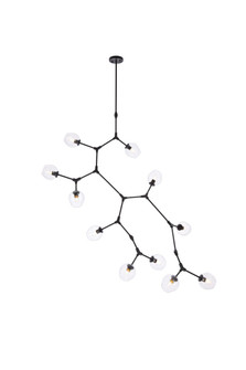 Cavoli 11 Light Chandelier in Black and Clear (173|1712G73BK)