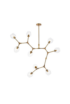 Cavoli Nine Light Chandelier in Brass and Clear (173|1712G79BR)