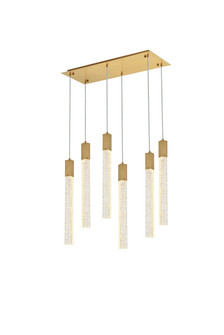 Weston Six Light Pendant in satin gold (173|2066D32SG)