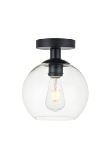 BAXTER One Light Flush Mount in Black and Clear (173|LD2204BK)