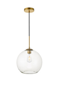 BAXTER One Light Pendant in Brass and Clear (173|LD2224BR)