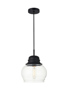 KENNA One Light Pendant in Black and Clear (173|LD2252BK)