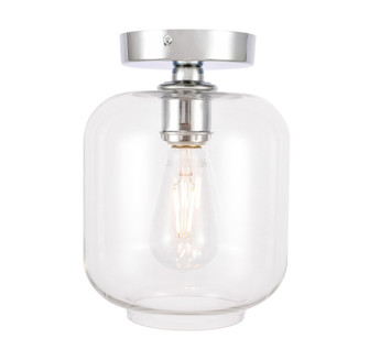 Collier One Light Flush Mount in Chrome and Clear glass (173|LD2270C)