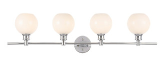 Collier Four Light Wall Sconce in Chrome and Frosted white glass (173|LD2323C)