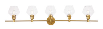 Gene Five Light Wall Sconce in Brass and Clear glass (173|LD2324BR)
