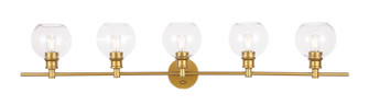 Collier Five Light Wall Sconce in Brass And Clear Glass (173|LD2326BR)