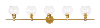 Collier Five Light Wall Sconce in Brass and Clear glass (173|LD2326BR)
