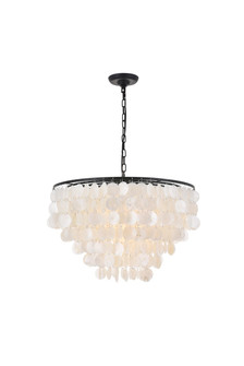 Selene Six Light Pendant in Black and White (173|LD5050D24BK)