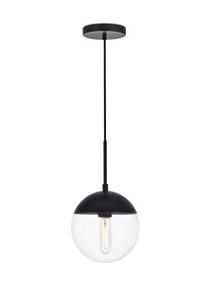 Eclipse One Light Pendant in Black and Clear (173|LD6027BK)