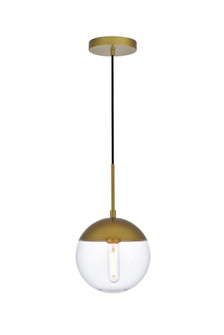 Eclipse One Light Pendant in Brass and Clear (173|LD6031BR)