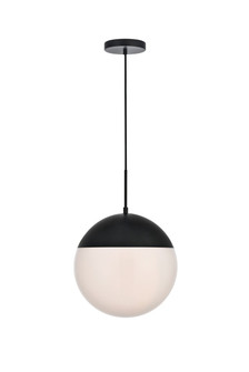 Eclipse One Light Pendant in Black and frosted white (173|LD6044BK)