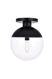 Eclipse One Light Flush Mount in Black and Clear (173|LD6057BK)