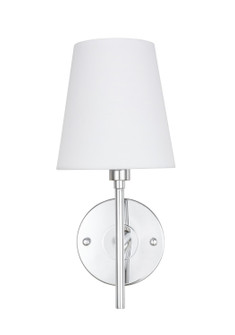 Cason One Light Wall Sconce in Chrome and White shade (173|LD6184C)