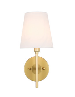 Cason One Light Wall Sconce in Brass And White Shade (173|LD6185BR)
