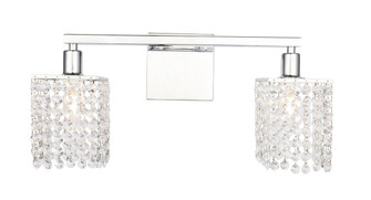 Phineas Two Light Wall Sconce in Chrome and Clear Crystals (173|LD7009C)