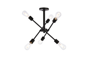 Axel Six Light Pendant in Black (173|LD8003D17BLA)