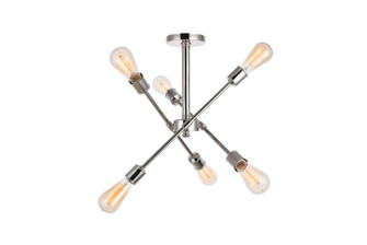 Axel Six Light Flush Mount in Polished Nickel (173|LD8003D17PN)