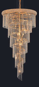 Spiral 22 Light Chandelier in Gold (173|V1801SR30G/RC)