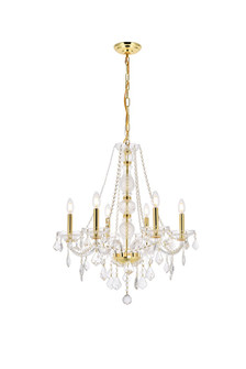 Verona Six Light Chandelier in Gold (173|V7856D24G/RC)