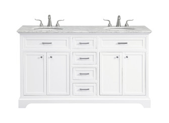Americana Double Bathroom Vanity Set in white (173|VF15060DWH)