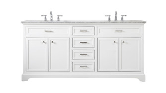 Americana Double Bathroom Vanity in white (173|VF15072DWH)
