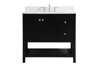 Theo Bathroom Vanity Set in Black (173|VF16436BK-BS)