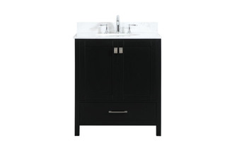 Irene Vanity Sink Set in Black (173|VF18830BK-BS)