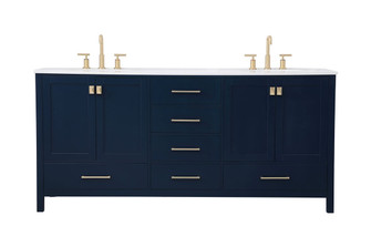 Irene Double Bathroom Vanity in Blue (173|VF18872DBL)