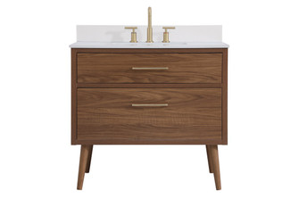 Boise Bathroom Vanity Set in Walnut Brown (173|VF41036WB-BS)