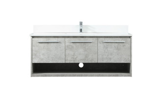 Roman Vanity Sink Set in Concrete Grey (173|VF43548MCG-BS)