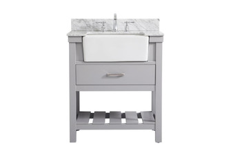 Clement Single Bathroom Vanity in Grey (173|VF60130GR-BS)