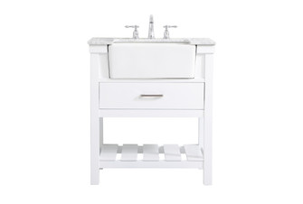 Clement Single Bathroom Vanity in white (173|VF60130WH)