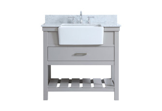Clement Single Bathroom Vanity in grey (173|VF60136GR-BS)