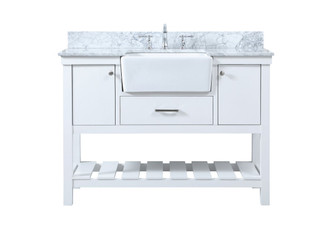 Clement Single Bathroom Vanity in White (173|VF60148WH-BS)