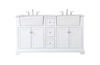 Franklin Double Bathroom Vanity in white (173|VF60260DWH)