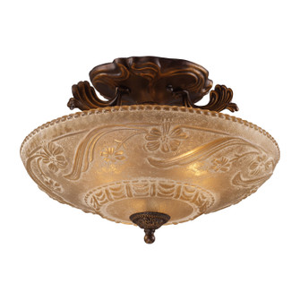 Restoration Three Light Semi Flush Mount in Golden Bronze (45|08101-AGB)