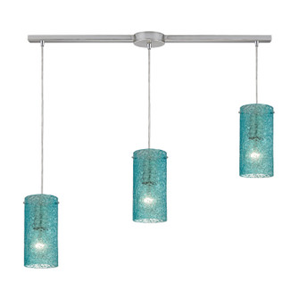 Ice Fragments Three Light Pendant in Satin Nickel (45|10242/3L-AQ)