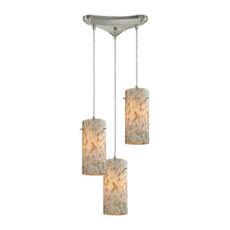 Capri Three Light Pendant in Satin Nickel (45|10442/3)