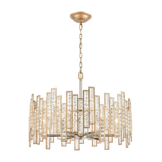Equilibrium Six Light Chandelier in Polished Nickel (45|12135/6)