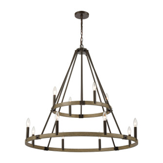 Transitions 12 Light Chandelier in Oil Rubbed Bronze (45|12319/12)