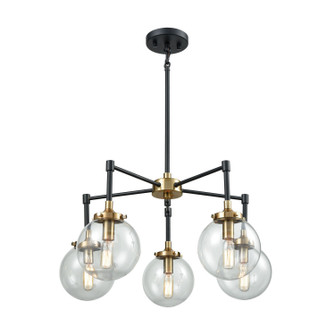 Boudreaux Five Light Chandelier in Matte Black (45|14437/5)