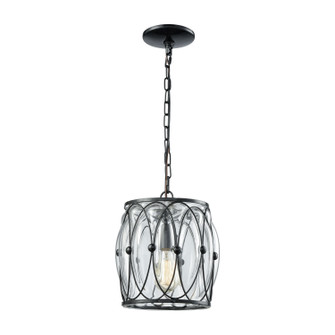 Adriano One Light Mini Pendant in Gloss Black (45|14520/1)