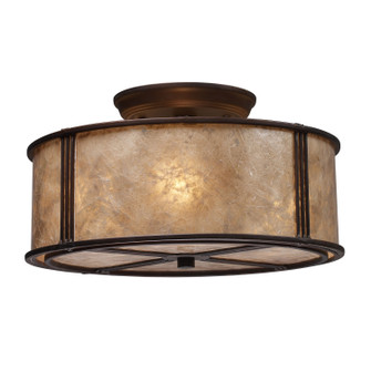 Barringer Three Light Semi Flush Mount in Aged Bronze (45|15031/3)