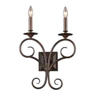 Gloucester Two Light Wall Sconce in Weathered Bronze (45|15040/2)