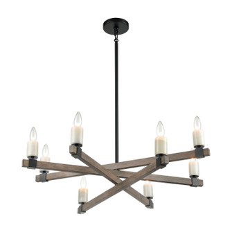 Stone Manor Eight Light Chandelier in Matte Black (45|15466/8)