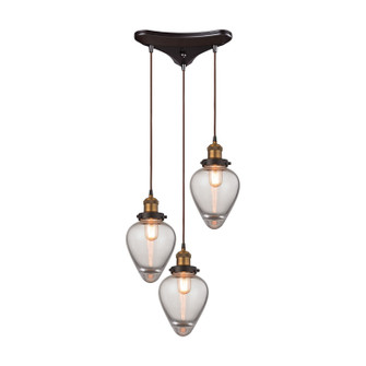 Bartram Three Light Pendant in Antique Brass (45|16325/3)