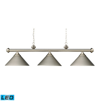 Casual Traditions LED Linear Chandelier in Satin Nickel (45|168-SN-LED)